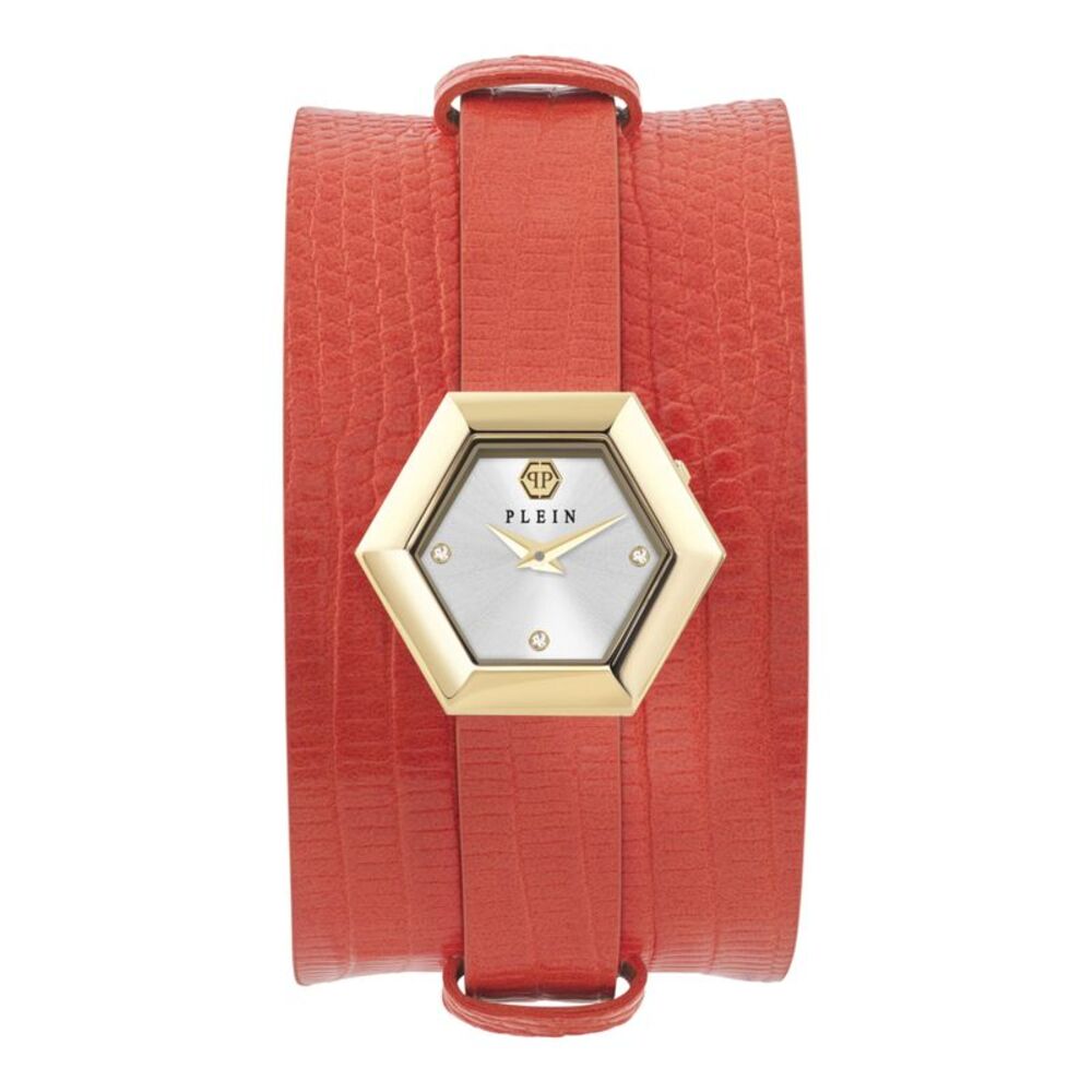 Philipp Plein La Jungle De Plein Leather Watch Gold Womens
